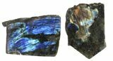 Lot: kg One Side Polished Labradorite - Pieces #84552-1